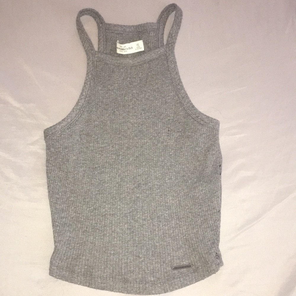 Abercrombie gray cropped halter